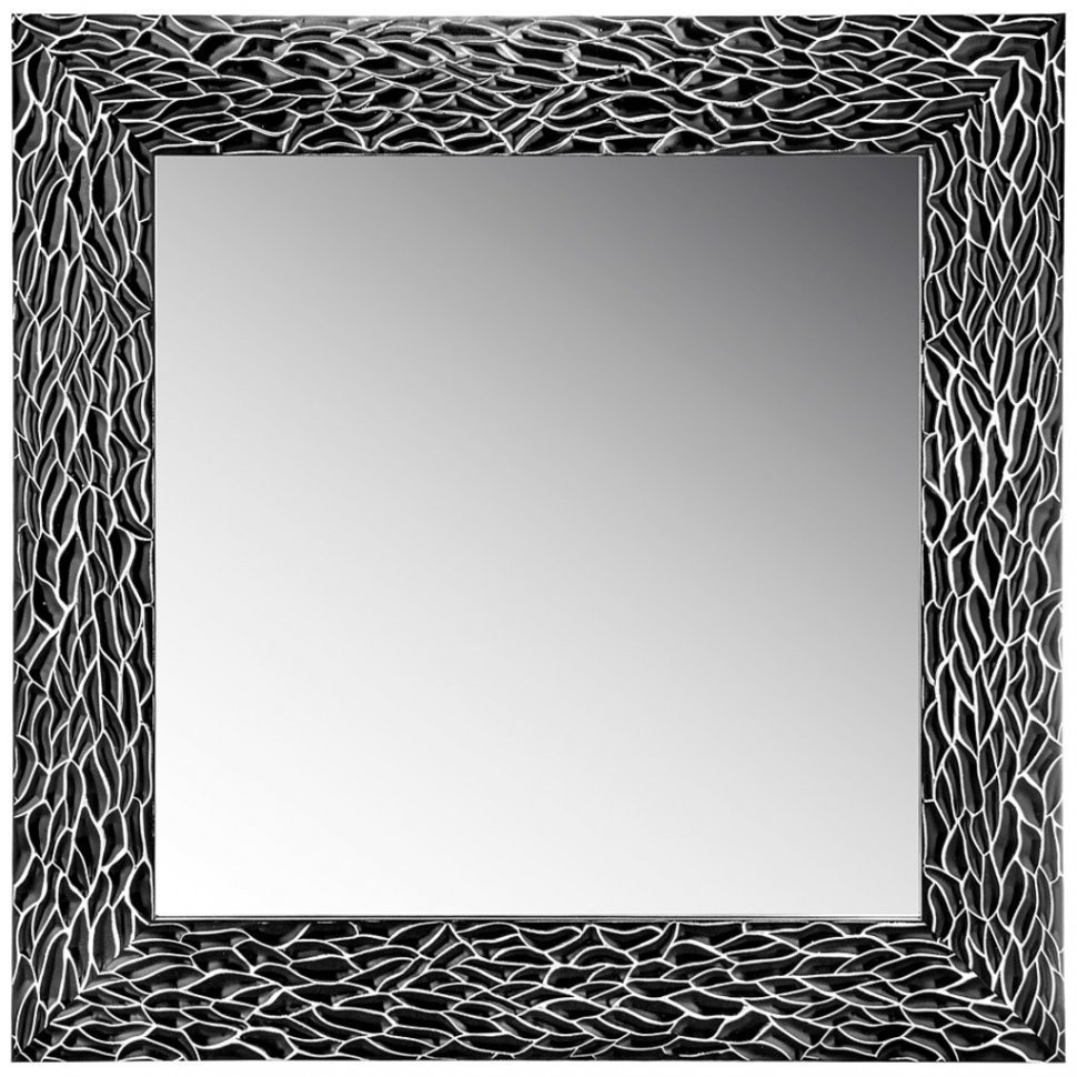 Зеркало в раме черный с серебром (60*60 45*45) ООО "Лэнд (541-779)
