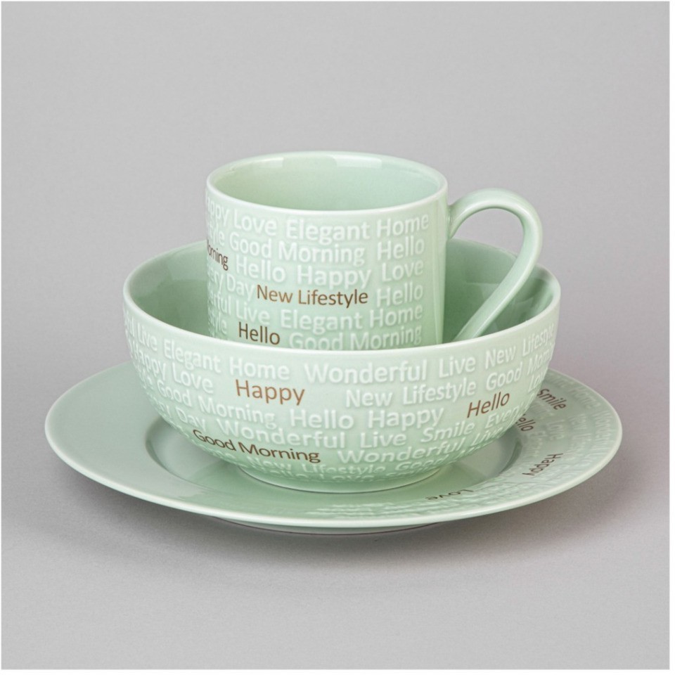 Набор для завтрака lefard "good morning" 3 пр. мятный (42-537)