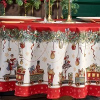 Скатерть круглая  &quot;щелкунчик&quot; ,150см , красный ,100% хлопок , твил Lefard (850-762-24)