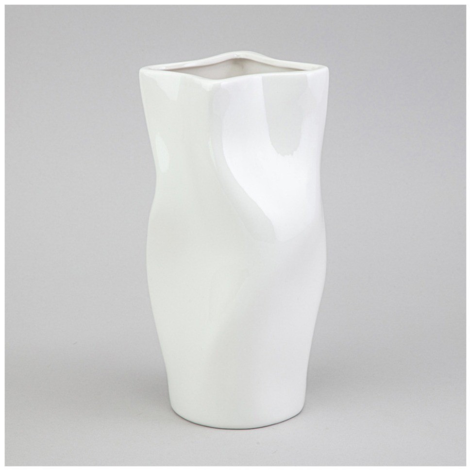 Ваза 11*11*21см цвет: белый Lefard (374-151)