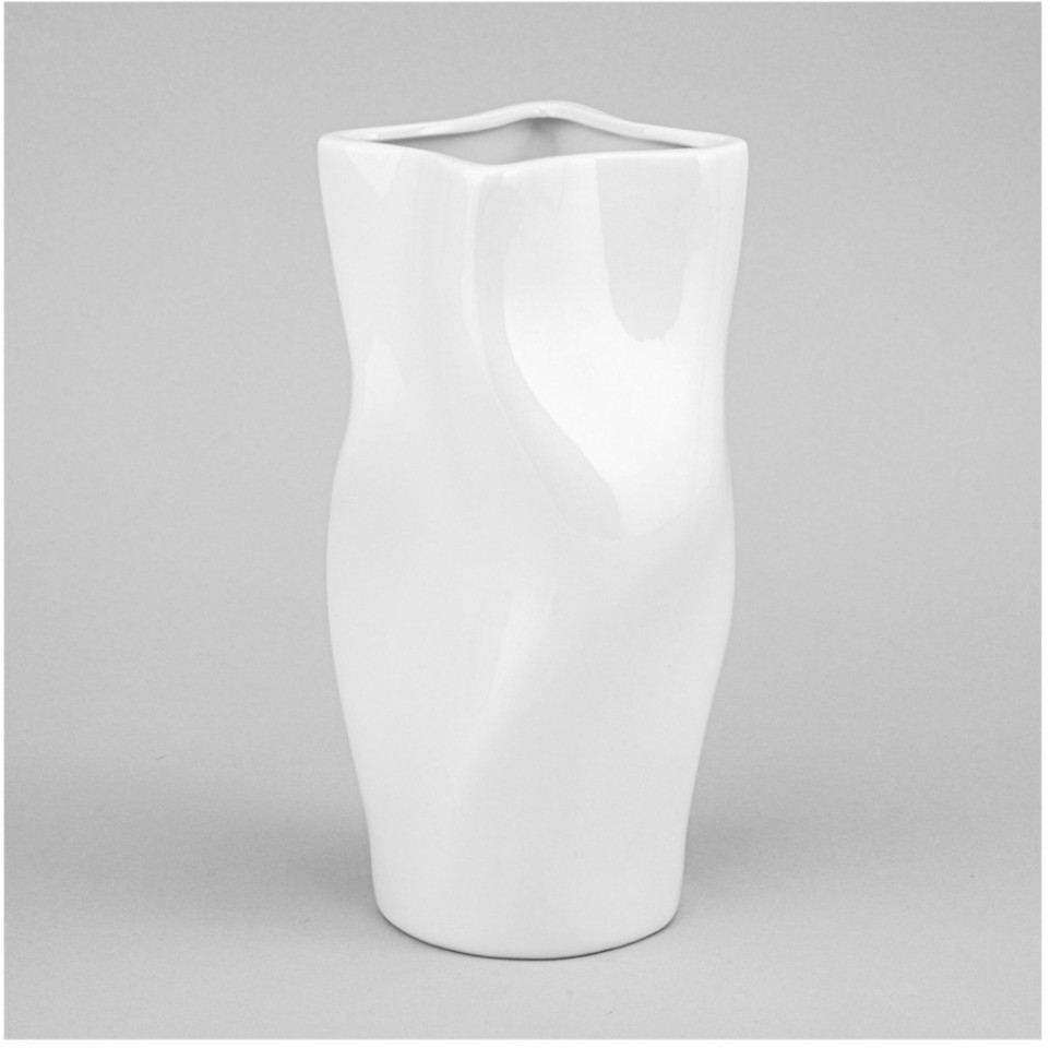 Ваза 11*11*21см цвет: белый Lefard (374-151)