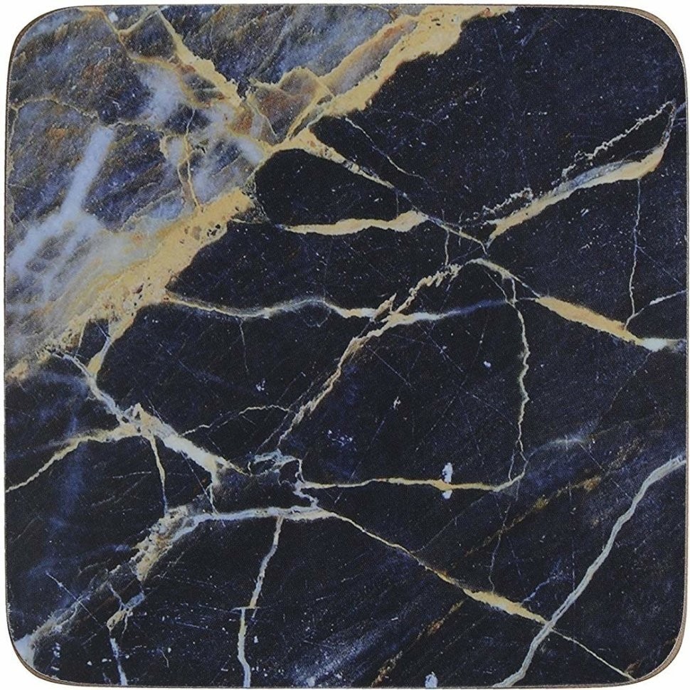 Creative Tops Набор из 6 подставок Navy Marble 10x10 5233731