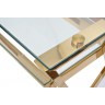 910 Стол письменный стекло прозр/золото 120*60*78см (TT-00011614)