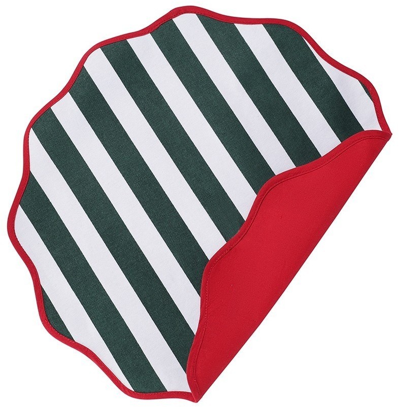 Салфетка под приборы trendy christmas зеленого цвета из коллекции new year essential, D40 см (79428)