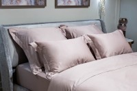 Простыня на резинке сатин пудреная роза 90*200*22 (TT-00013383)