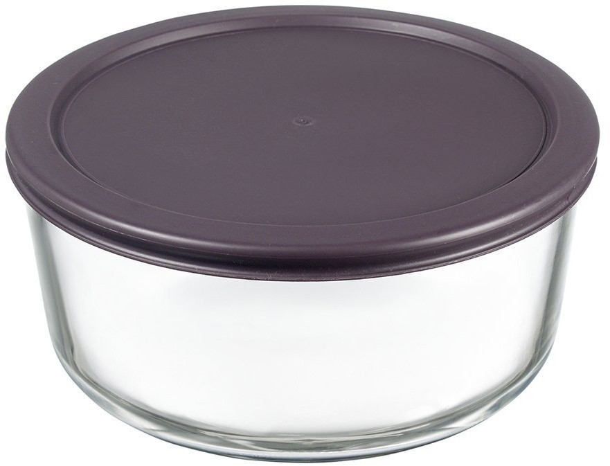 Контейнер для запекания и хранения круглый с крышкой, 1,6 л, темно-сливовый (75131)
