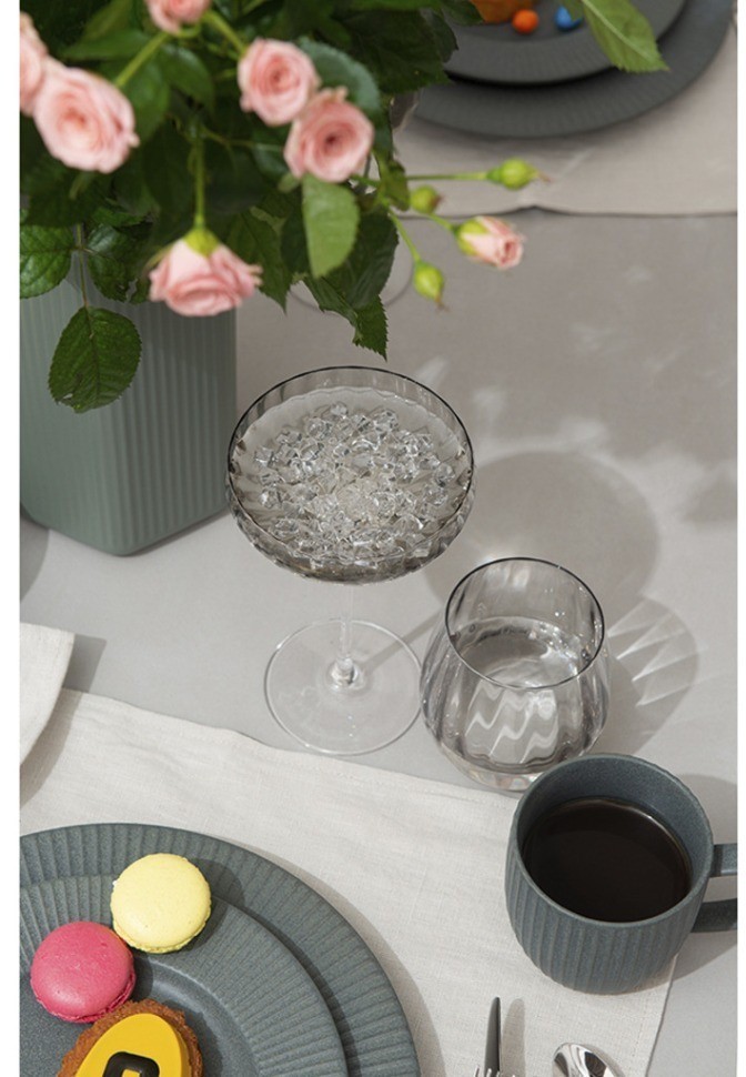 Набор кружек soft ripples, 350 мл, серые, 2 шт. (73501)