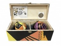 Новогодний набор на 2 шара Металлург 1 с кристаллами Swarovski (2142)