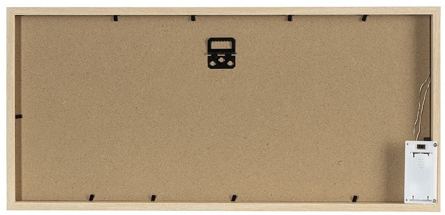 Рамка для фотографий с подсветкой everyday, 23х49 см, белая/натуральное дерево (76270)