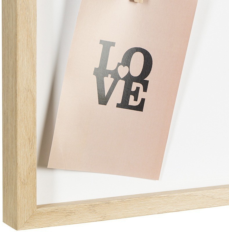 Рамка для фотографий с подсветкой everyday, 23х49 см, белая/натуральное дерево (76270)