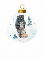 Новогодний шар Веселье зверят с кристаллами Swarovski (3131)