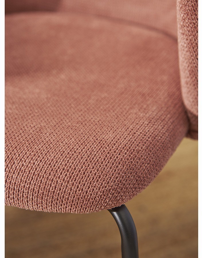 Стул dwight, фактурный шенилл, коралловый (74314)