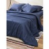 Комплект постельного белья из премиального сатина темно-синего цвета из коллекции essential, 150х200 см (77123)