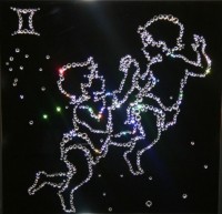 Картина Близнецы 25х25 см с кристаллами Swarovski (1117)