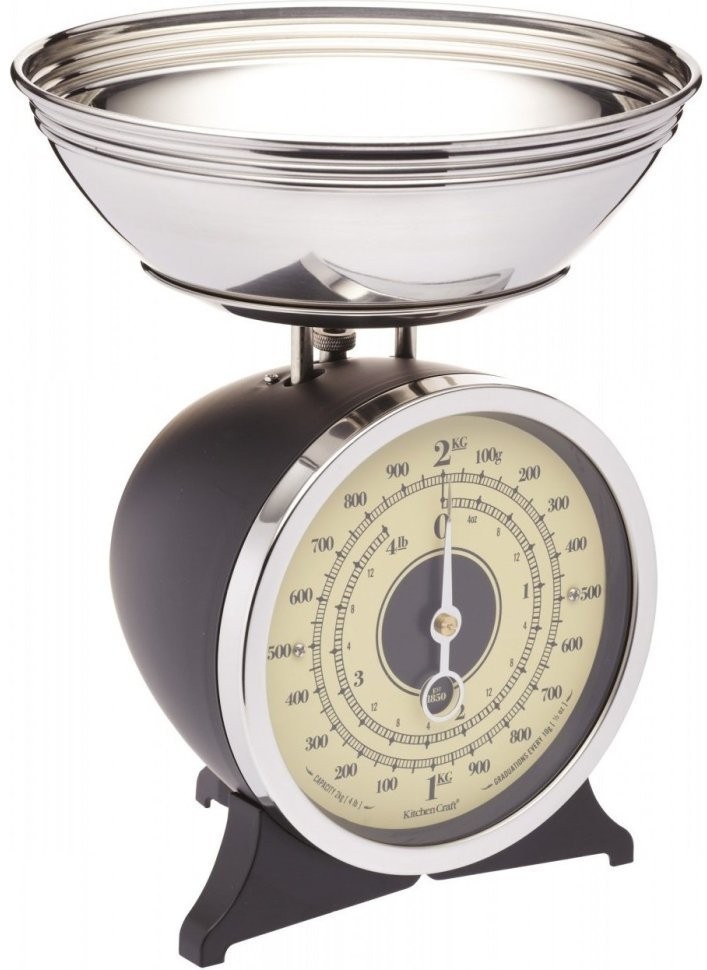 Kitchen Craft Весы кухонные механические Classic Collection black TPCSCALEBLK