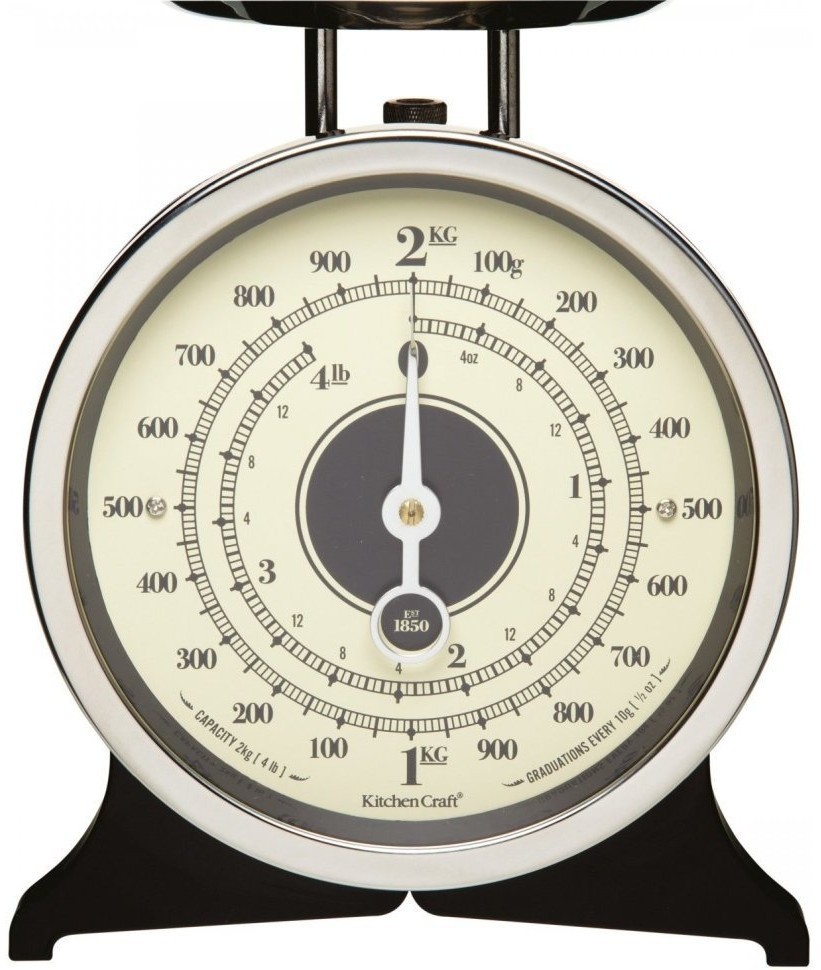 Kitchen Craft Весы кухонные механические Classic Collection black TPCSCALEBLK