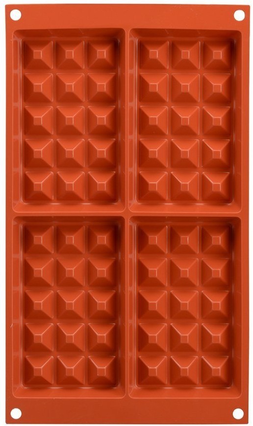 Форма для приготовления вафель waffel classic силиконовая красная (68866)
