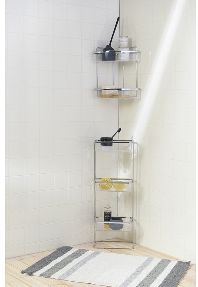 Коврик для ванной из хлопка с серой полоской коллекции essential, 50х80 см (74408)