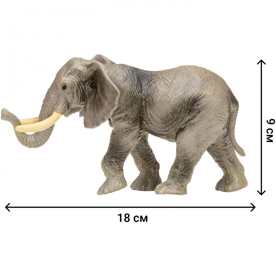 Набор фигурок животных серии "Мир диких животных": Семья слонов, 5 предметов (MM201-010)