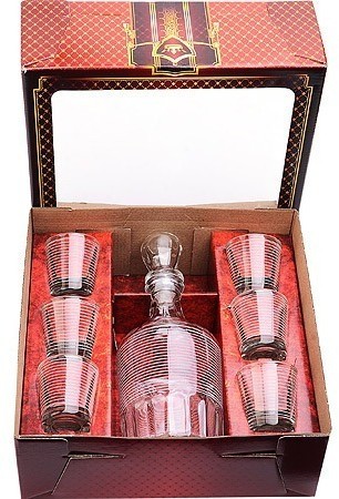 1230-Г Набор д/вина 7пр. "Спираль" графин+6 стаканов (1230-Г2)