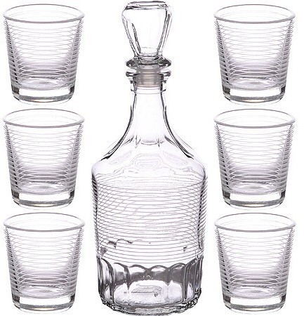 1230-Г Набор д/вина 7пр. "Спираль" графин+6 стаканов (1230-Г2)