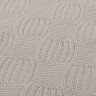 Плед из хлопка рельефной вязки светло-серого цвета из коллекции essential, 130х170 см (74539)