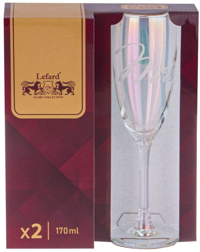 Набор бокалов из 2-х шт.  "мистер и миссис" 170 мл 6,3*6,3*20,5см Lefard (194-894)