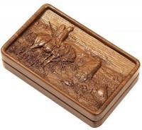 Домино D6 в резной дубовой шкатулке &quot;Витязь на распутье&quot; (29977)