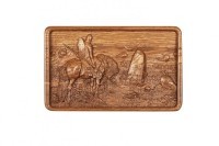 Домино D6 в резной дубовой шкатулке &quot;Витязь на распутье&quot; (29977)