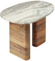 Столик приставной torhill, 38x35 см, бежевый/мрамор (78629)