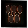 Картина Теннисные ракетки H-DIM-WS-0003-Z, массив дуба, стекло, бумага, Black, RESTORATION HARDWARE