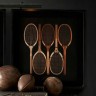 Картина Теннисные ракетки H-DIM-WS-0003-Z, массив дуба, стекло, бумага, Black, RESTORATION HARDWARE