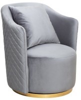 Кресло Verona вращающееся, велюр ,бирюзовый Colt1004-BIRUZ/золото 70*77*80см (TT-00014647)