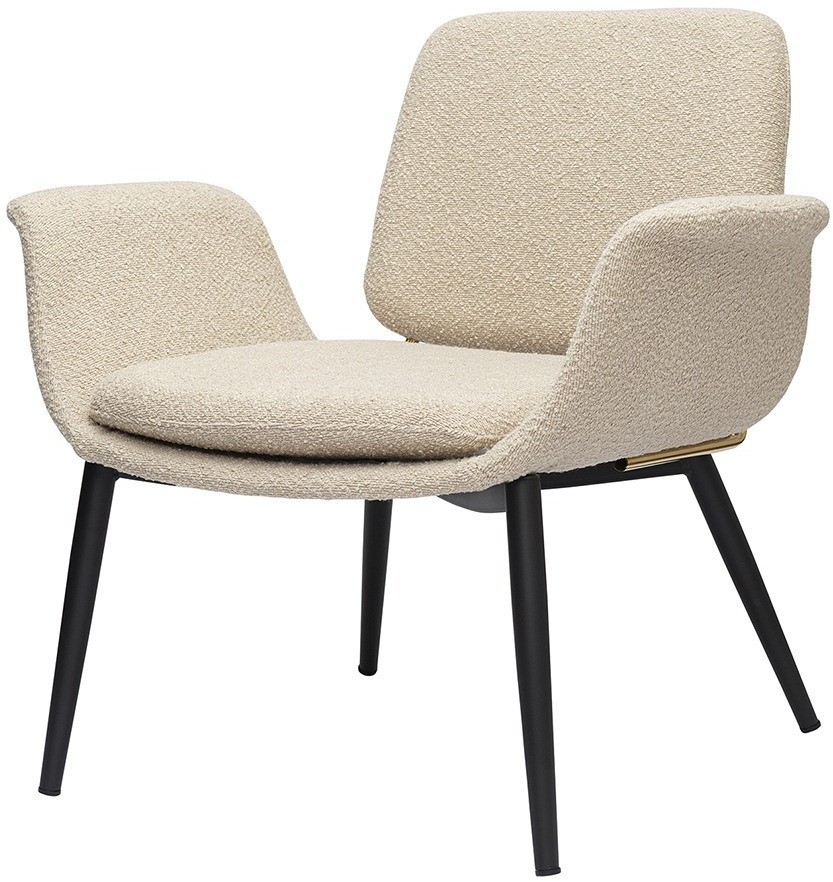 Лаунж-кресло hilde, букле, серо-бежевое (76872)