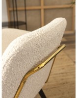 Лаунж-кресло hilde, букле, серо-бежевое (76872)