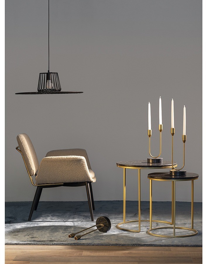 Лаунж-кресло hilde, букле, серо-бежевое (76872)