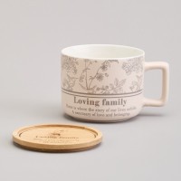Кружка lefard 400мл с бамбуковой крышкой &quot;sweet home&quot; 9.6*8cm (756-476)