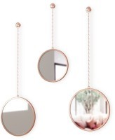 Набор круглых зеркал dima, медь, 3 шт. (66342)