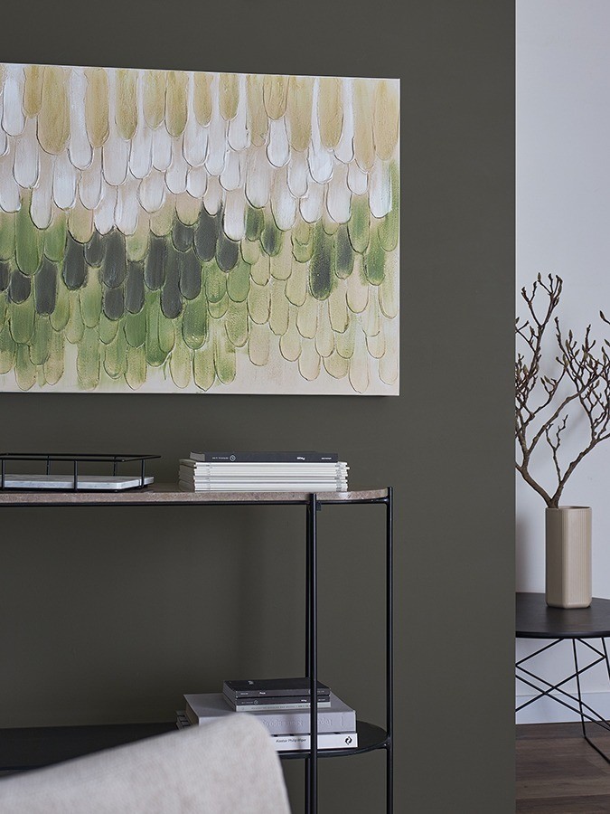 Панно декоративное с ручной росписью by feel, 140х70 см, хаки (78833)