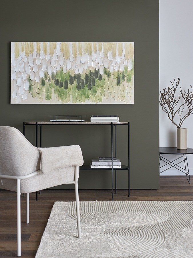 Панно декоративное с ручной росписью by feel, 140х70 см, хаки (78833)