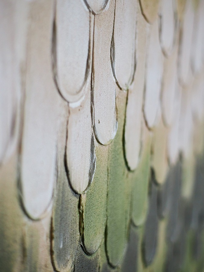 Панно декоративное с ручной росписью by feel, 140х70 см, хаки (78833)