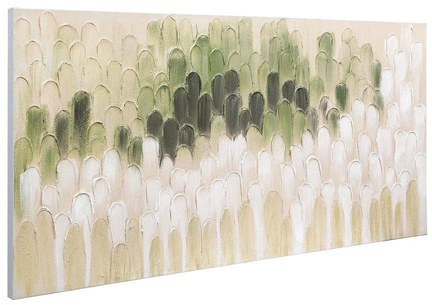 Панно декоративное с ручной росписью by feel, 140х70 см, хаки (78833)