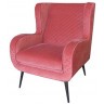 Кресло Мимоза Mimosa/Velvet 44, каркас дуб, обивка бельгийский вельвет, pink, ROOMERS FURNITURE