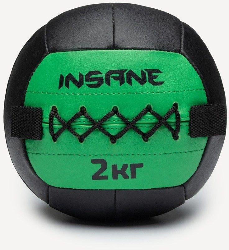 Медбол INSANE IN24-WB100, 2 кг, зеленый (2111034)