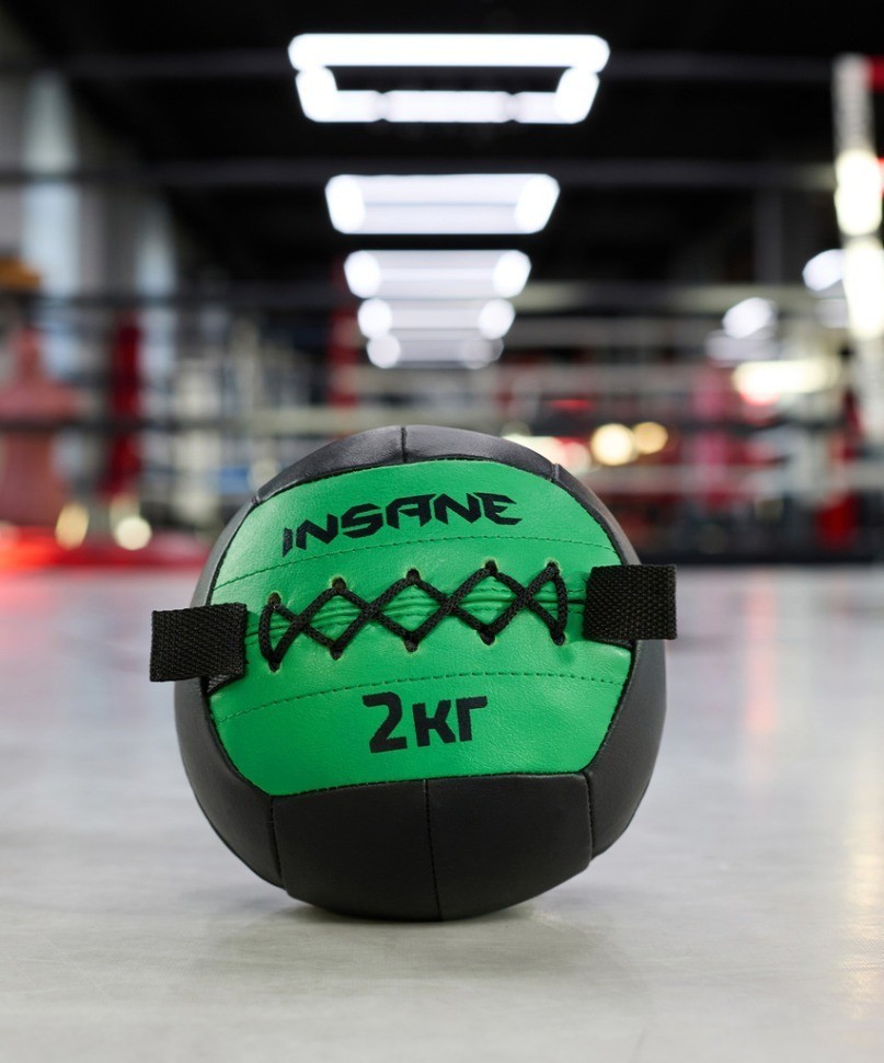 Медбол INSANE IN24-WB100, 2 кг, зеленый (2111034)