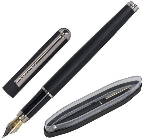 Ручка подарочная перьевая Brauberg Larghetto линия 0,5 мм синяя 143477 (2) (86932)