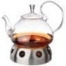 Чайник заварочный agness с фильтром из нжс и подставкой для подогрева 800 мл Agness (891-035)