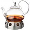 Чайник заварочный agness с фильтром из нжс и подставкой для подогрева 800 мл Agness (891-035)