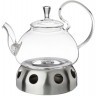 Чайник заварочный agness с фильтром из нжс и подставкой для подогрева 800 мл Agness (891-035)