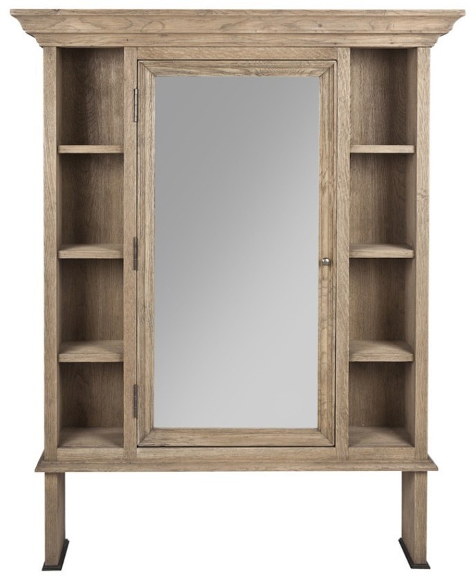 Зеркало Хуго FD8919-2, дерево, стекло, natural oak, ROOMERS FURNITURE